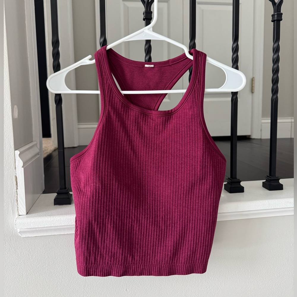 Lululemon Ebb to Street Ribbed RB crop tank